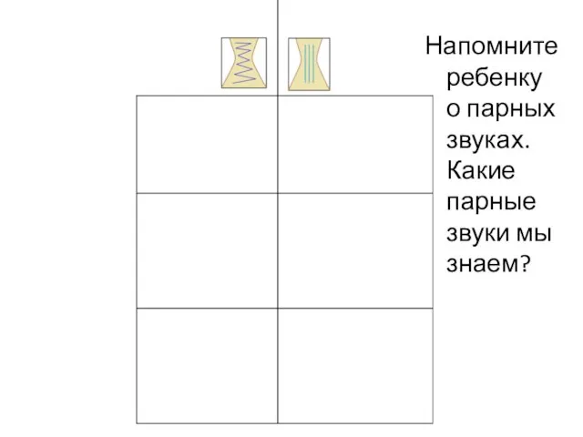 Напомните ребенку о парных звуках. Какие парные звуки мы знаем?