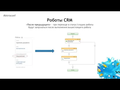 #bitrixconf «После предыдущего» - при переходе в статус/стадию роботы будут запускаться