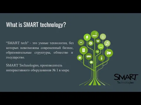 What is SMART technology? “SMART tech” - это умные технологии, без