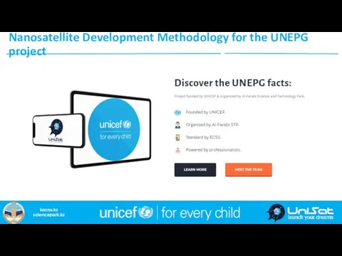 Nanosatellite Development Methodology for the UNEPG project