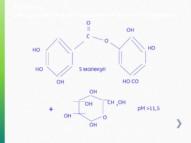 Танины (соединение 5 молекул дигалловой кислоты с глюкозой) OH CO C