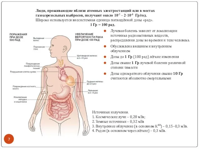 Люди, проживающие вблизи атомных электростанций или в местах газоаэрозольных выбросов, получают