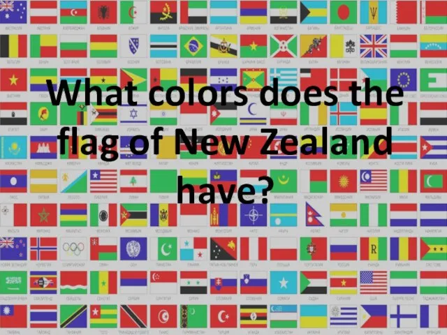 What colors does the flag of New Zealand have?