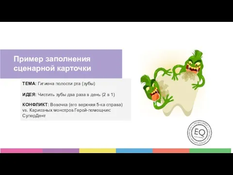 Пример заполнения сценарной карточки