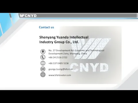 Contact us Shenyang Yuanda Intellectual Industry Group Co., Ltd. No. 27