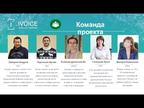 CEO Андрей является Leader Team проекта, занимается стратегическим развитием, координацией команды,