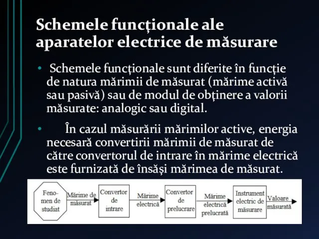 Schemele funcţionale ale aparatelor electrice de măsurare Schemele funcţionale sunt diferite