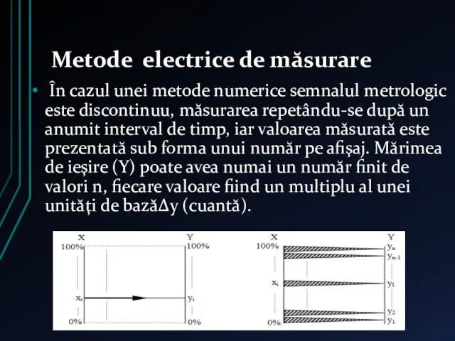 Metode electrice de măsurare În cazul unei metode numerice semnalul metrologic