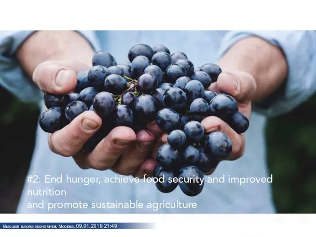 #2: End hunger, achieve food security and improved nutrition and promote sustainable agriculture