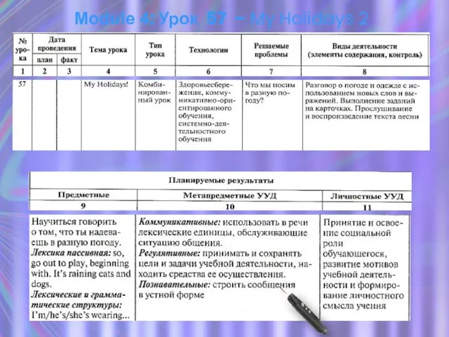 Module 4: Урок 57 – My Holidays 2