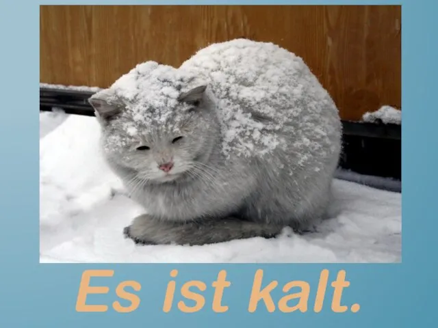 Es ist kalt.