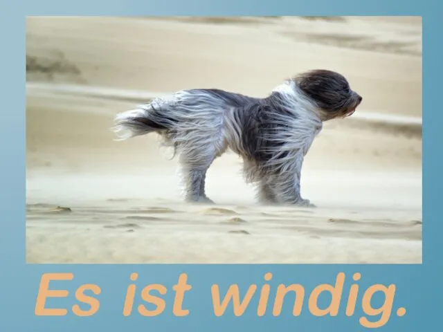 Es ist windig.