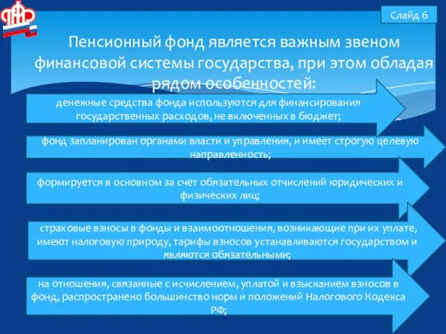 Пенсионный фонд является важным звеном финансовой системы государства, при этом обладая