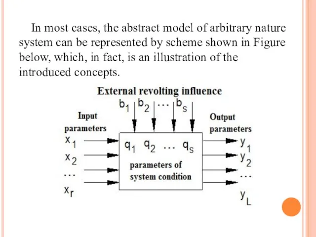 In most cases, the abstract model of arbitrary nature system can