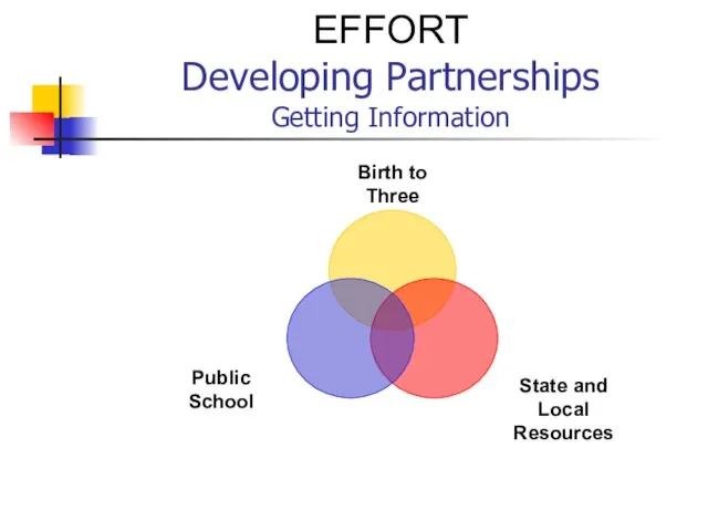 EFFORT Developing Partnerships Getting Information