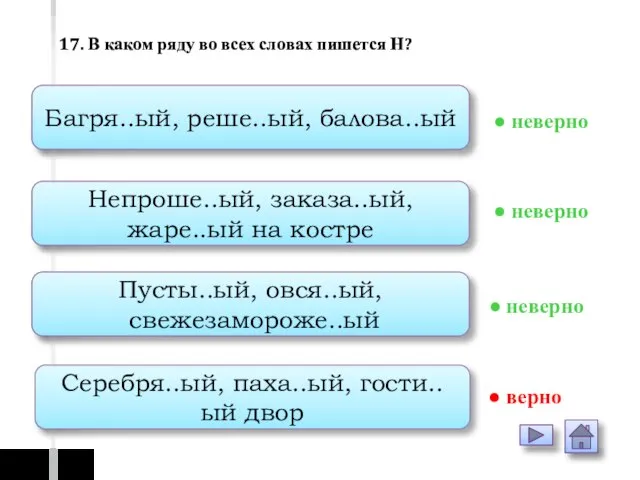 Багря..ый, реше..ый, балова..ый Непроше..ый, заказа..ый, жаре..ый на костре Пусты..ый, овся..ый, свежезамороже..ый