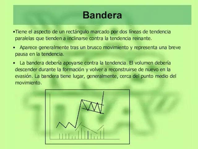 Bandera Tiene el aspecto de un rectángulo marcado por dos líneas