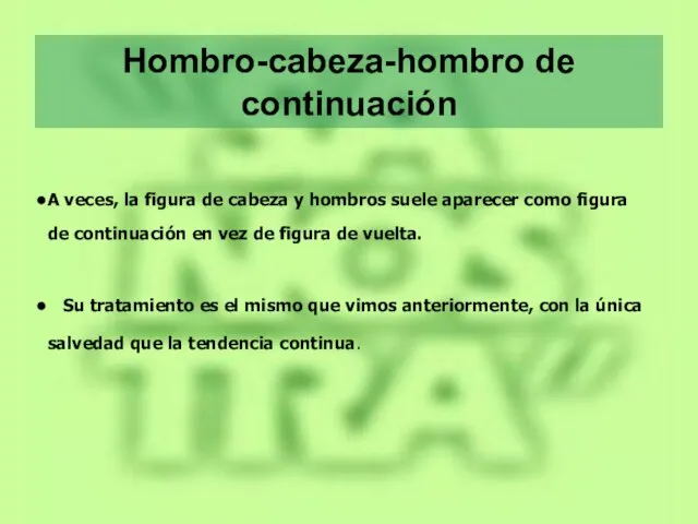 Hombro-cabeza-hombro de continuación A veces, la figura de cabeza y hombros