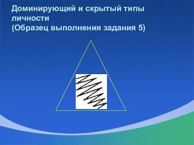 Доминирующий и скрытый типы личности (Образец выполнения задания 5)