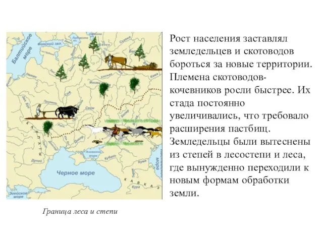 Рост населения заставлял земледельцев и скотоводов бороться за новые территории. Племена