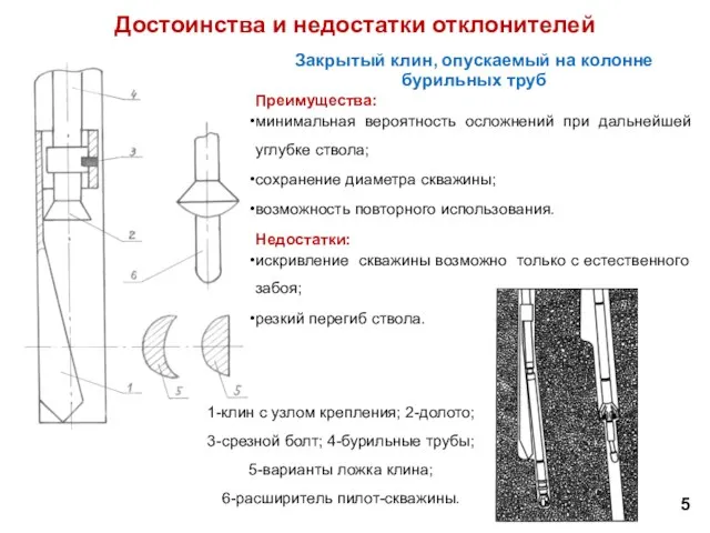 Преимущества: минимальная вероятность осложнений при дальнейшей углубке ствола; сохранение диаметра скважины;