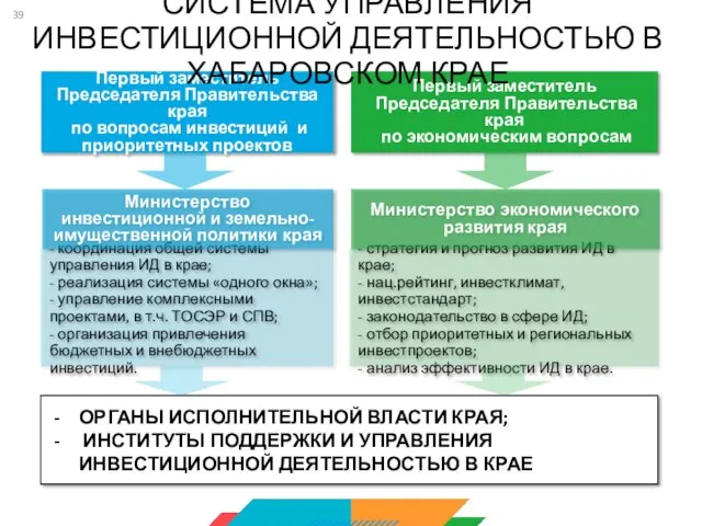 Первый заместитель Председателя Правительства края по вопросам инвестиций и приоритетных проектов