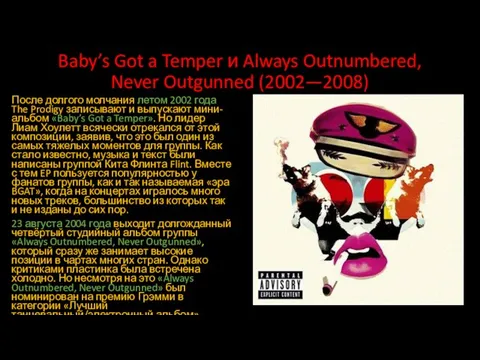 Baby’s Got a Temper и Always Outnumbered, Never Outgunned (2002—2008) После