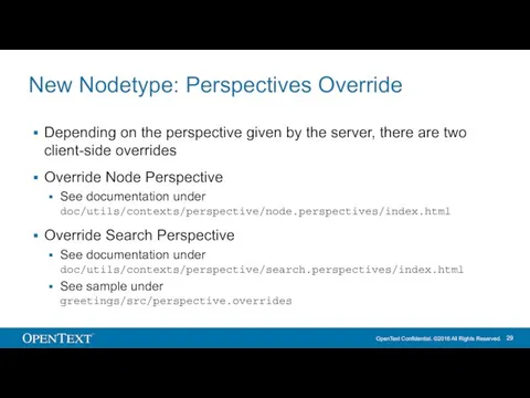New Nodetype: Perspectives Override Depending on the perspective given by the