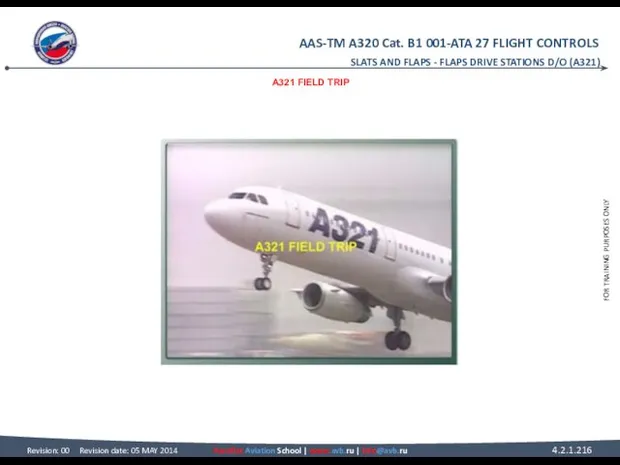 SLATS AND FLAPS - FLAPS DRIVE STATIONS D/O (A321) A321 FIELD TRIP