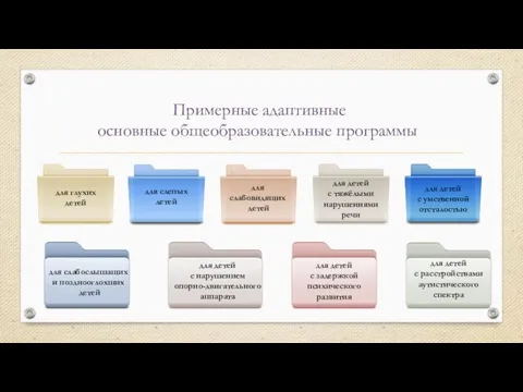 Примерные адаптивные основные общеобразовательные программы