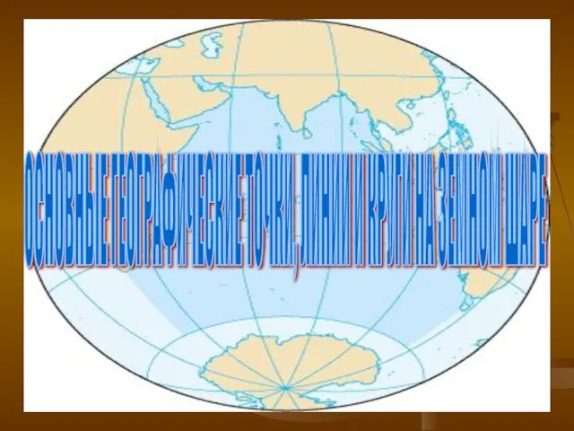 ОСНОВНЫЕ ГЕОГРАФИЧЕСКИЕ ТОЧКИ, ЛИНИИ И КРУГИ НА ЗЕМНОМ ШАРЕ