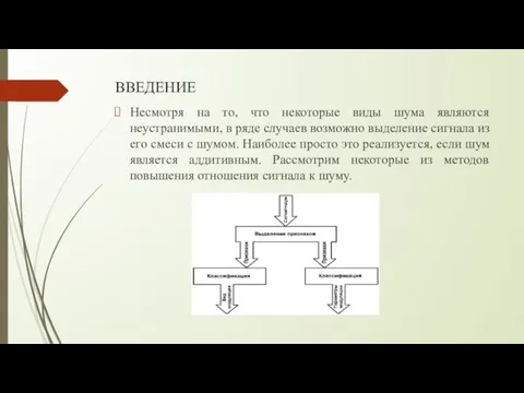 ВВЕДЕНИЕ Несмотря на то, что некоторые виды шума являются неустранимыми, в