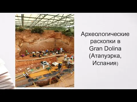 Археологические раскопки в Gran Dolina (Атапуэрка, Испания)