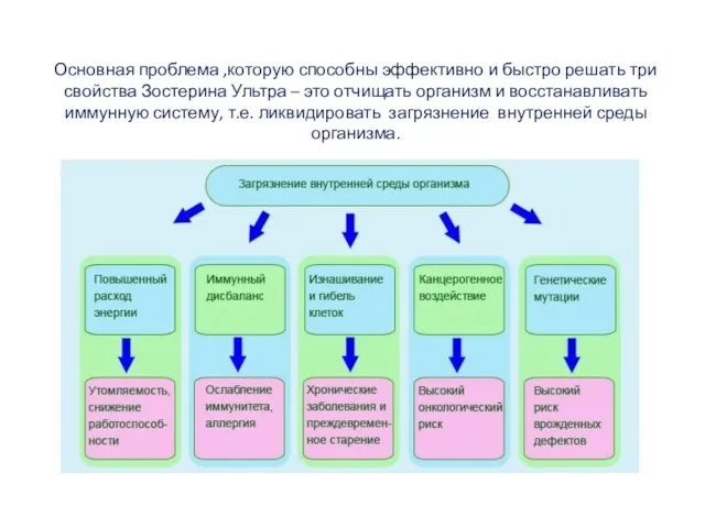 Основная проблема ,которую способны эффективно и быстро решать три свойства Зостерина