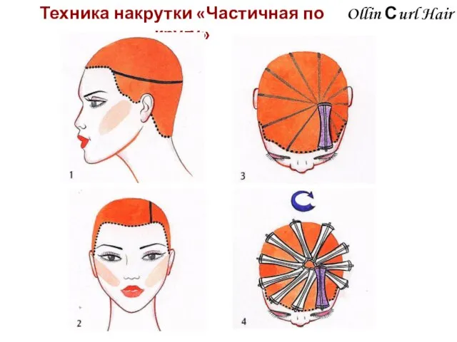 Ollin Сurl Hair Техника накрутки «Частичная по кругу»