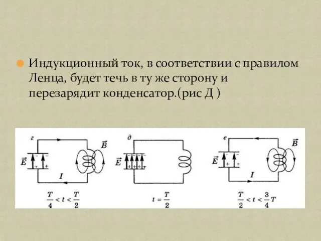 Индукционный ток, в соответствии с правилом Ленца, будет течь в ту