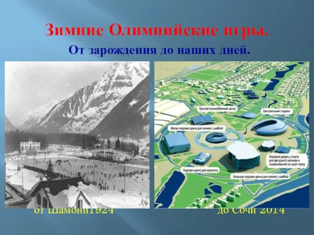 Зимние Олимпийские игры. От зарождения до наших дней. от Шамони1924 до Сочи 2014