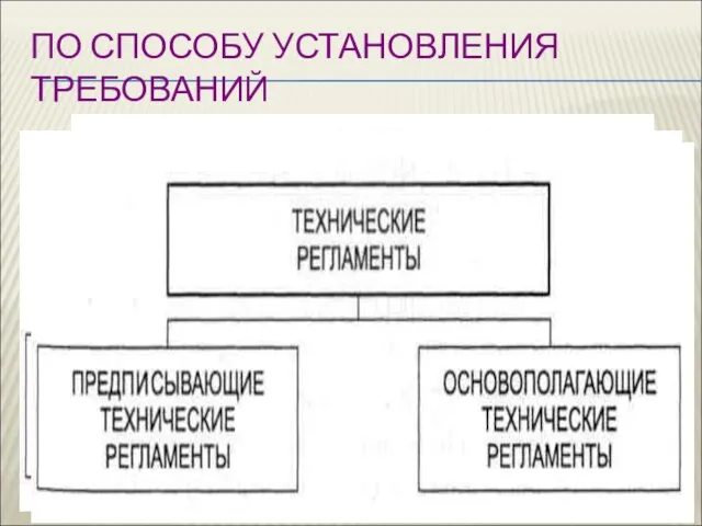 ПО СПОСОБУ УСТАНОВЛЕНИЯ ТРЕБОВАНИЙ