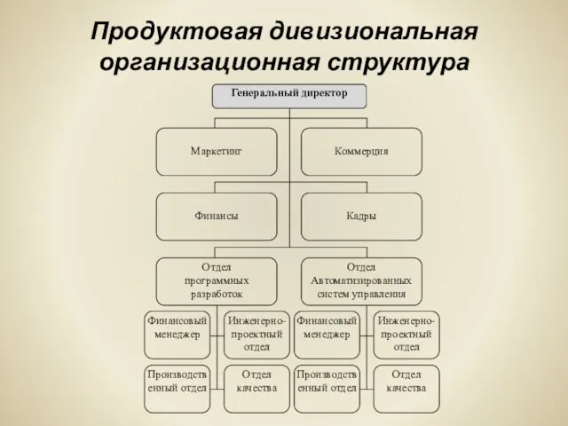 Продуктовая дивизиональная организационная структура