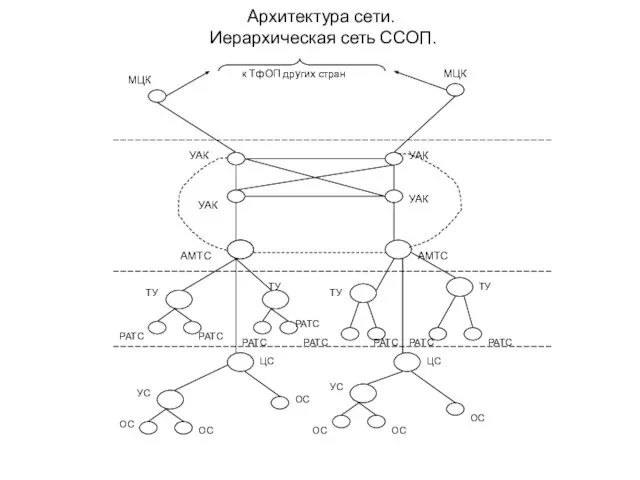 Архитектура сети. Иерархическая сеть ССОП.