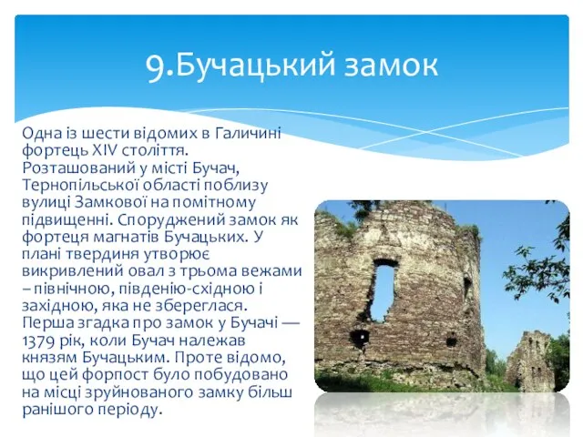 Одна із шести відомих в Галичині фортець XIV століття. Розташований у