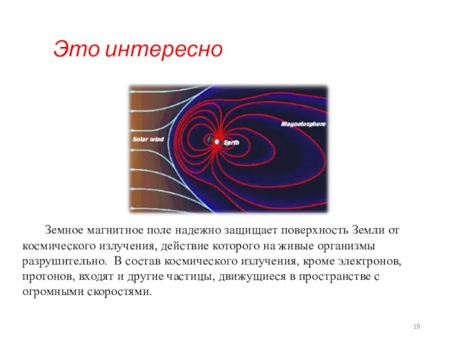 Земное магнитное поле надежно защищает поверхность Земли от космического излучения, действие