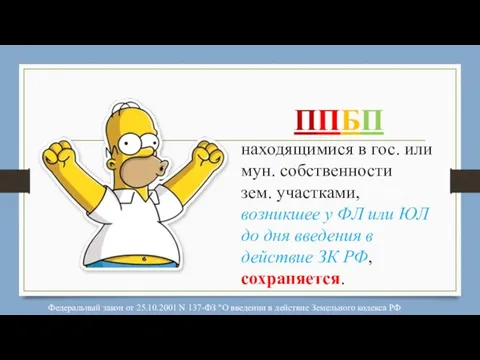 ППБП находящимися в гос. или мун. собственности зем. участками, возникшее у