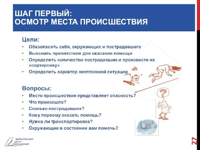 ШАГ ПЕРВЫЙ: ОСМОТР МЕСТА ПРОИСШЕСТВИЯ