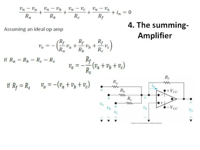 4. The summing- Amplifier