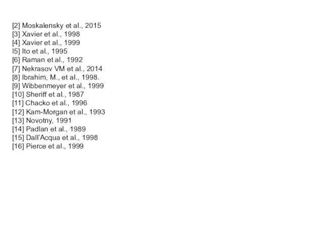 [2] Moskalensky et al., 2015 [3] Xavier et al., 1998 [4]