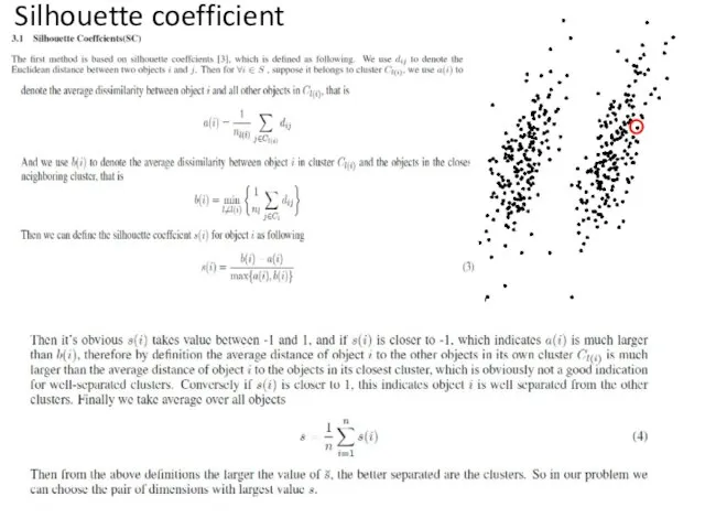 Silhouette coefficient