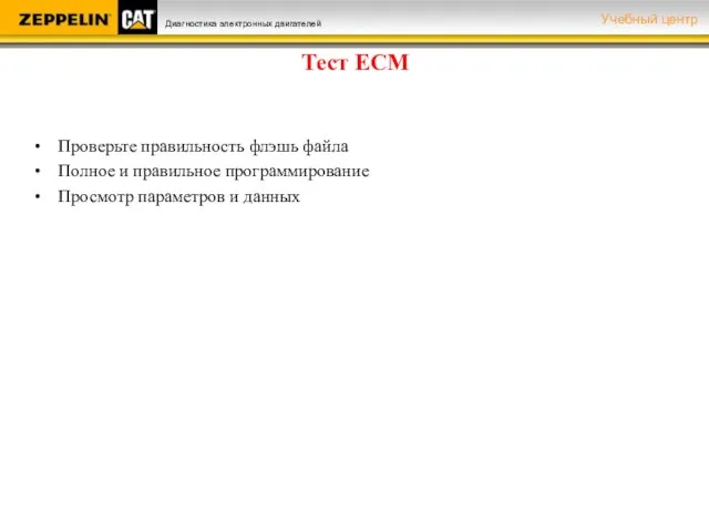 Тест ЕСМ Проверьте правильность флэшь файла Полное и правильное программирование Просмотр параметров и данных
