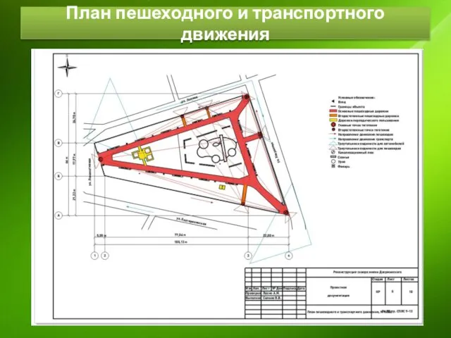 План пешеходного и транспортного движения