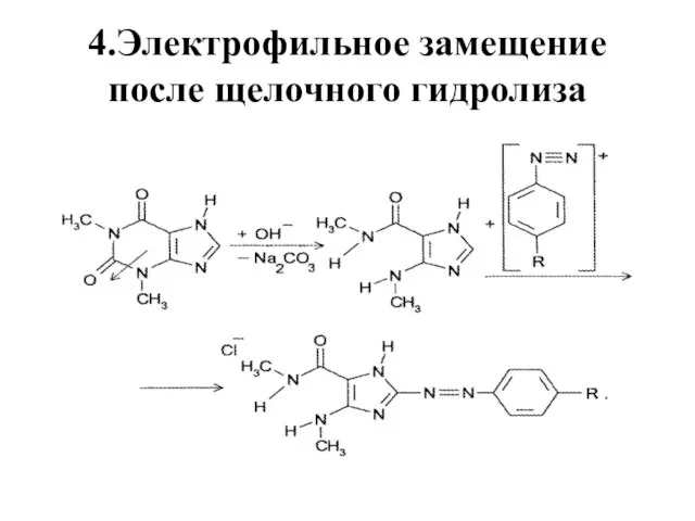 4.Электрофильное замещение после щелочного гидролиза